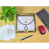 Metal Flat 7 in Square Luncheon Napkin Holder - Black