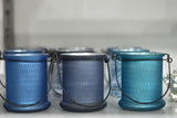 Frosted Glass Candle Holder - Windlicht "Azur", Set of 3