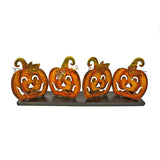 Halloween Pumpkin Centerpiece with 4 Integrated Tealight Holders